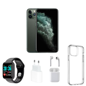 iPhone 13 Pro - 128GB Package Deal (Phone + Charger + Earpods + Smartwatch + Cover)